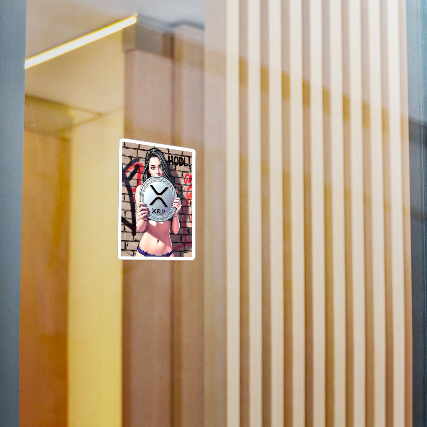 XRP hodl model | Kiss-Cut Vinyl Decals, Cryptocurrency Stickers