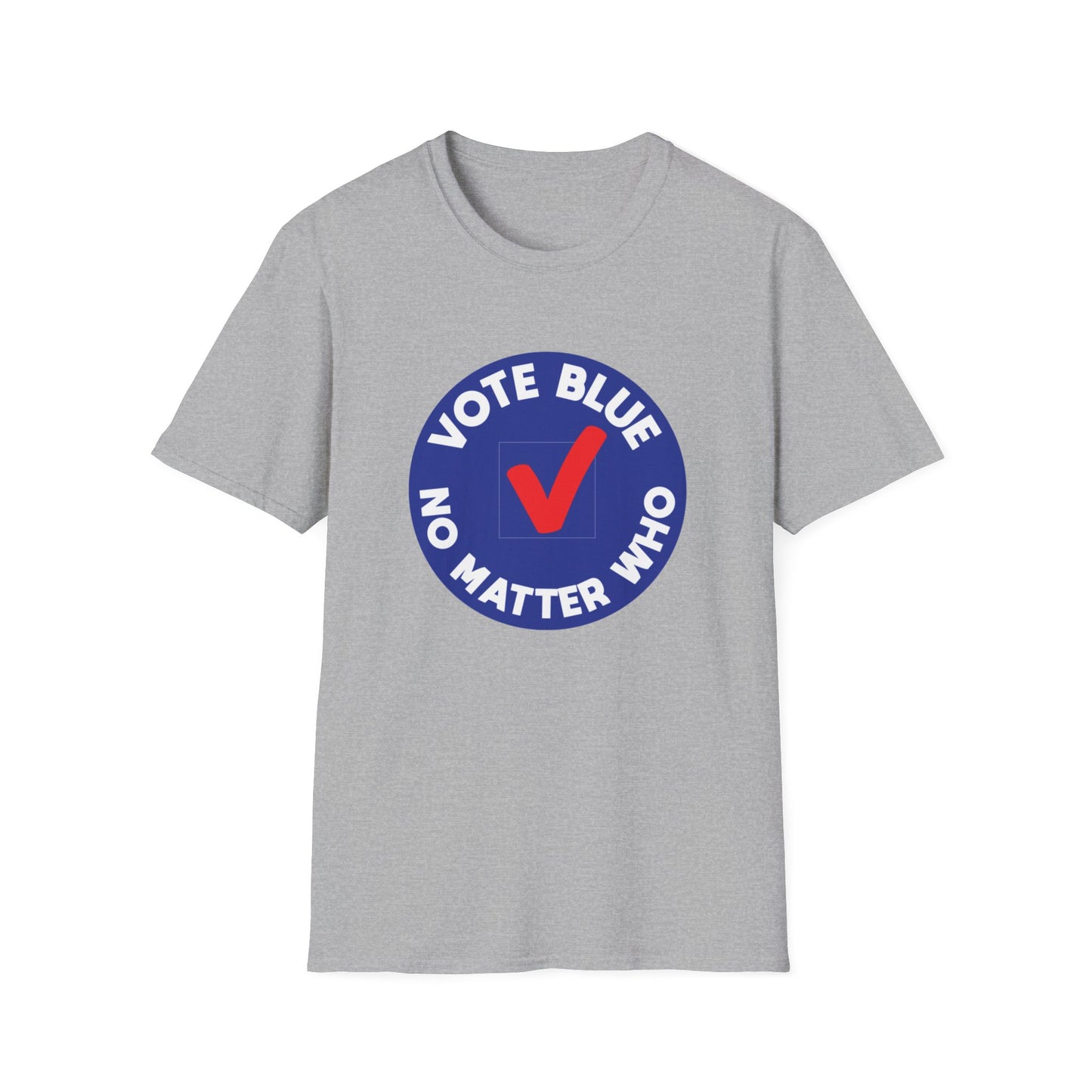 Vote Blue No Matter Who - Unisex Softstyle T-Shirt | Political Democrat Tee