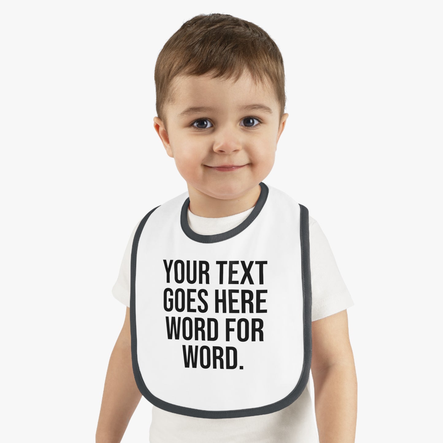 CUSTOM Baby Contrast Trim Jersey Bib