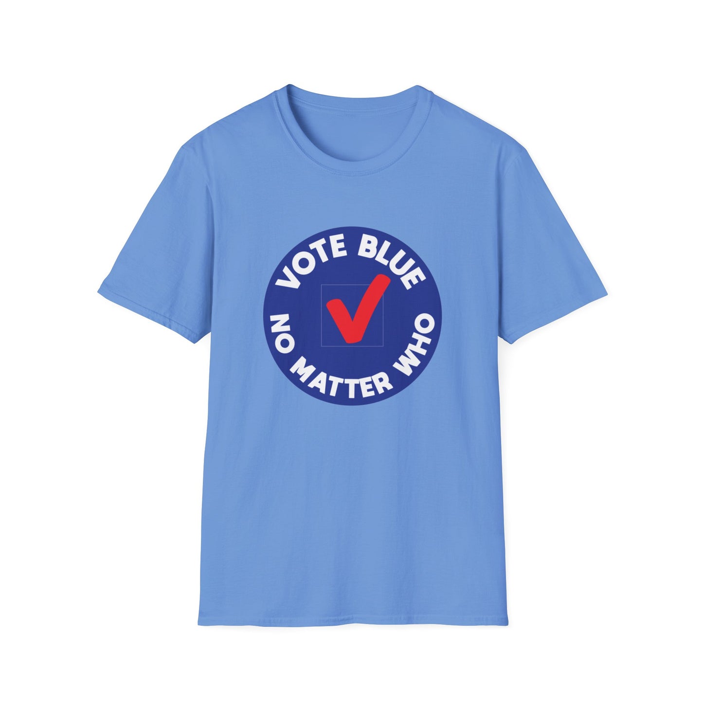Vote Blue No Matter Who - Unisex Softstyle T-Shirt | Political Democrat Tee