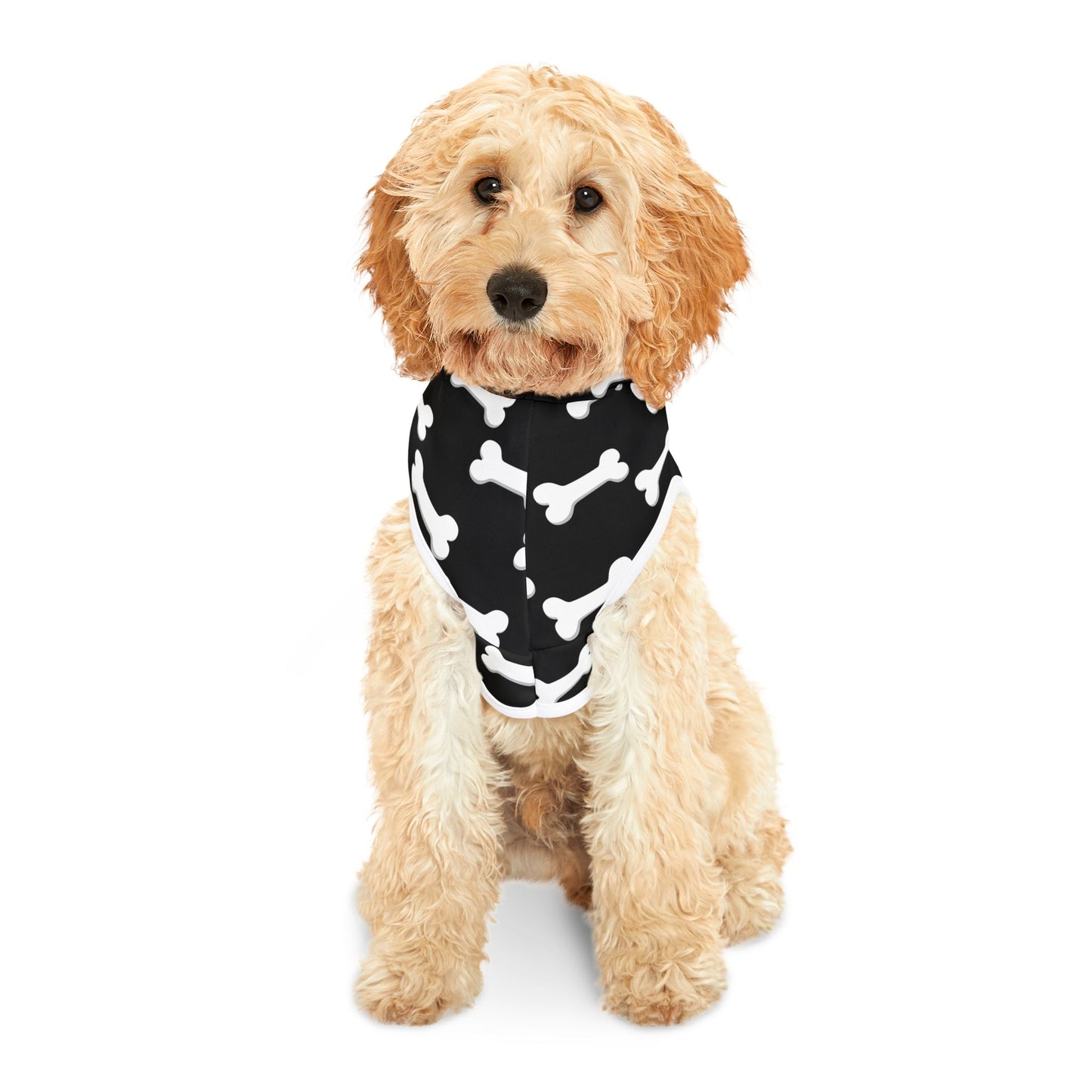 Cute Pet Hoodie with Bone Design, Perfect for Dog Lovers, Cats, Pet Apparel, Cozy Pet Wear