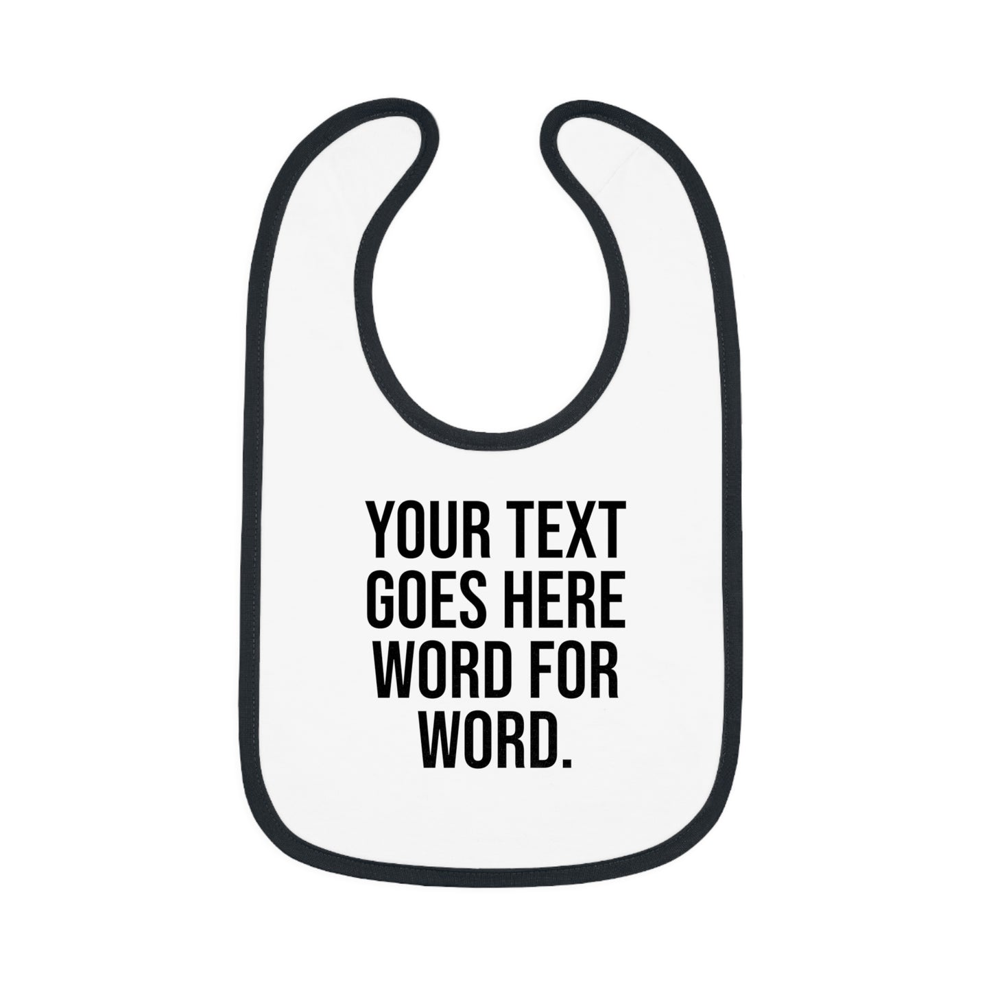 CUSTOM Baby Contrast Trim Jersey Bib
