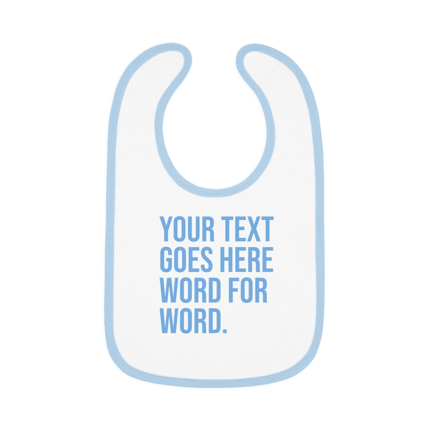 CUSTOM Baby Contrast Trim Jersey Bib