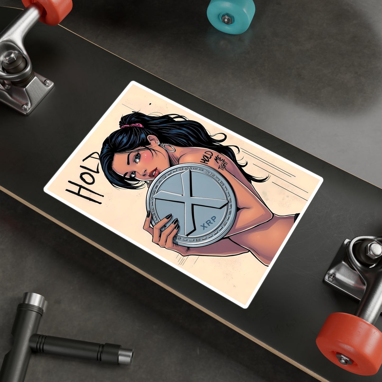 XRP Hold Me Tight - Kiss Cut Vinyl Decals