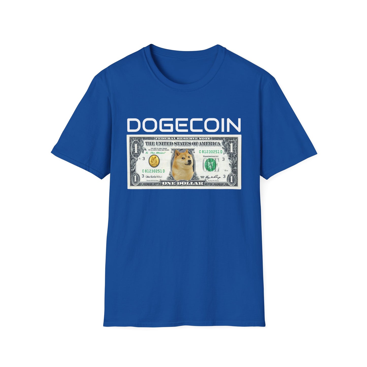 Dogecoin T-Shirt, Cryptocurrency Humor Tee, Unisex Graphic Shirt, Meme Apparel for Crypto Enthusiasts, Gift for Doge Fans