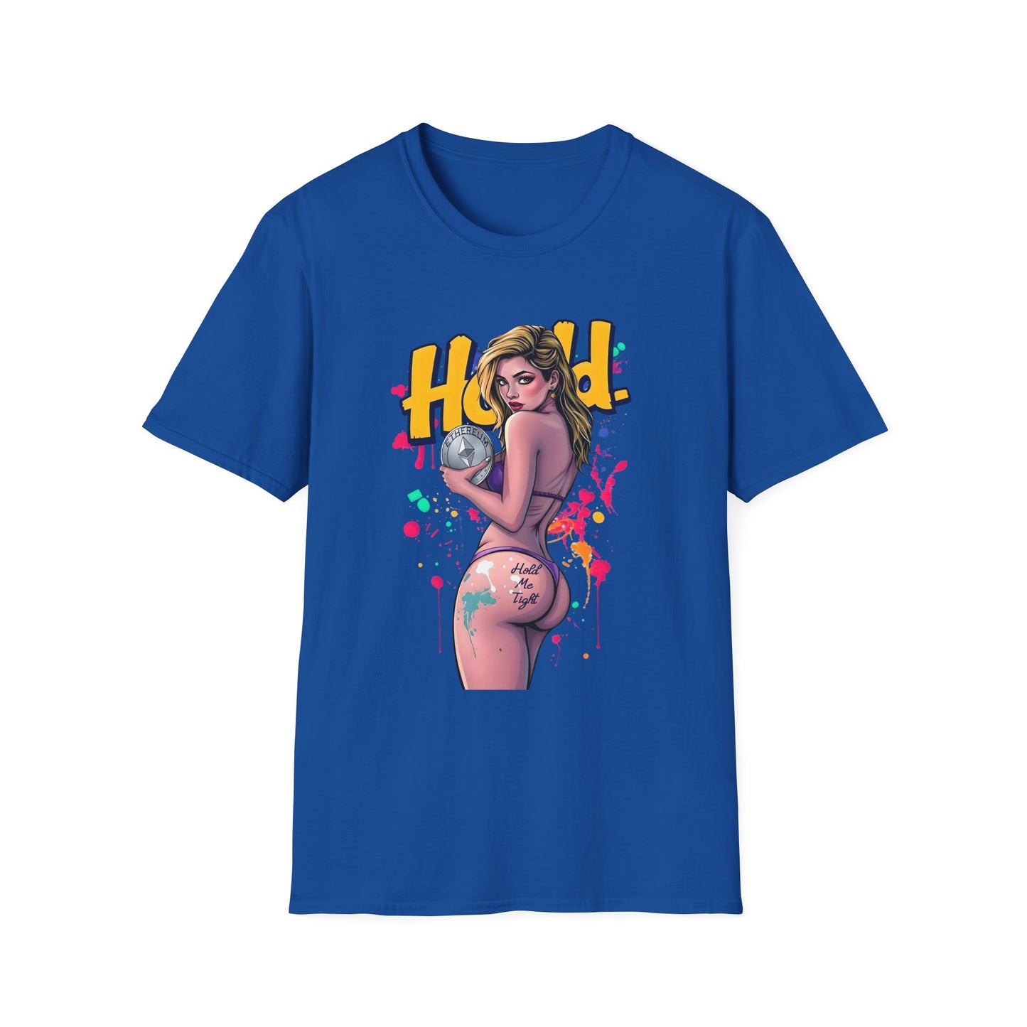 Ethereum Babe Hold Graphic Tee - Unisex Soft Style Tee