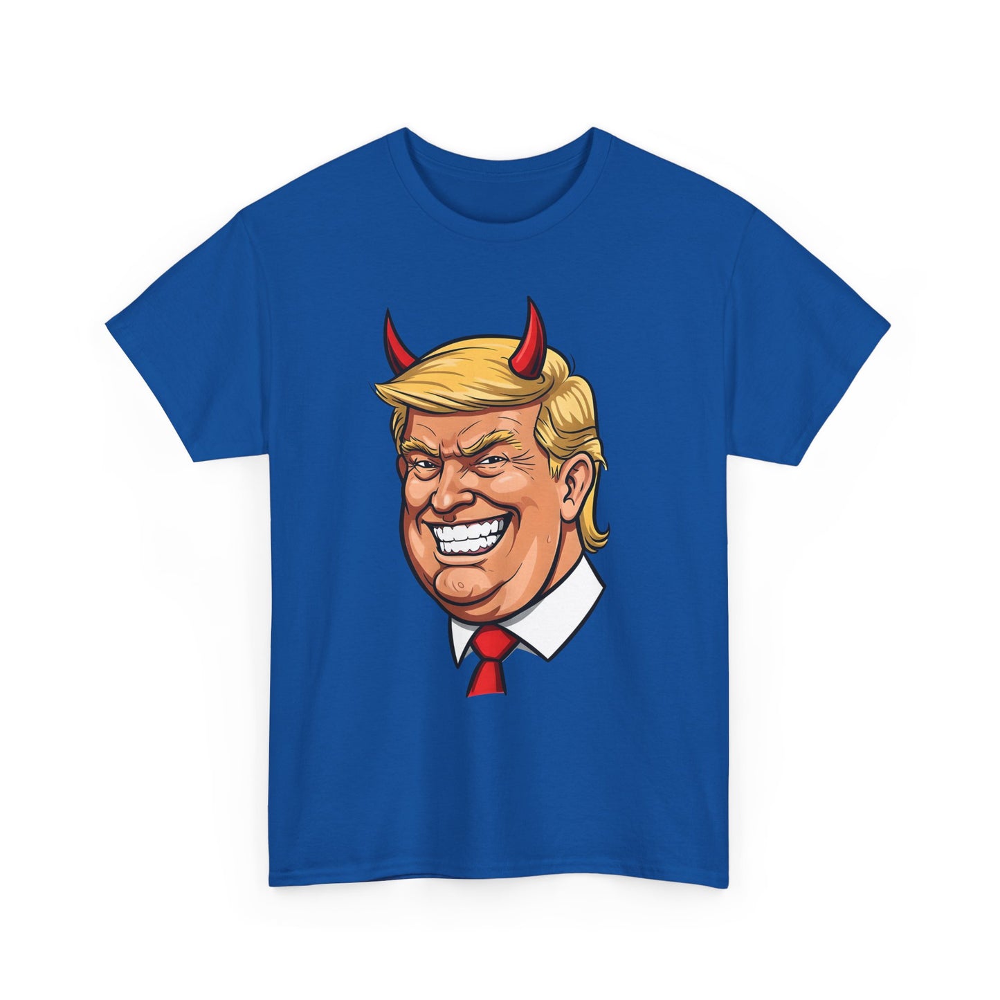 Devilish TRUMP Unisex Cotton Tee, Funny Graphic Shirt, Political Satire Tee, Gift for Election Season, Party Wear, Casual Style