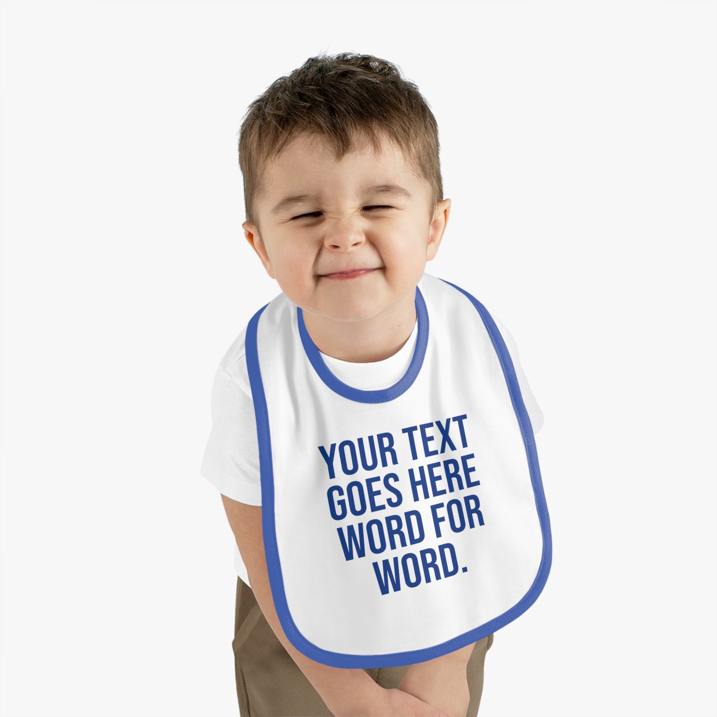 CUSTOM Baby Contrast Trim Jersey Bib