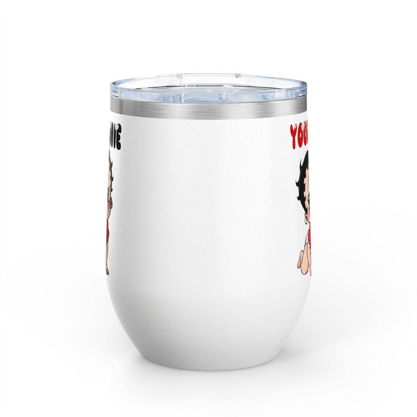 Personalized Baby Boop - Wine Tumbler - Custom Text 12oz