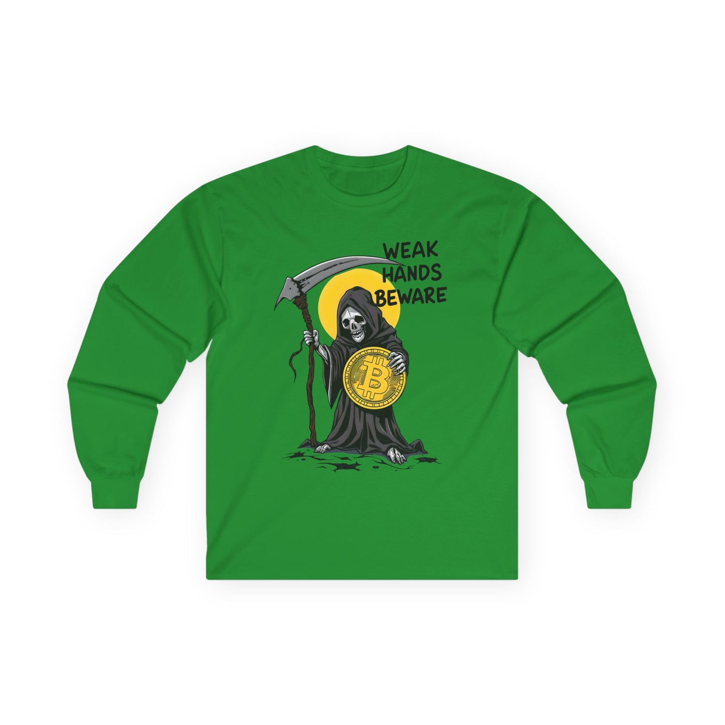 Weak Hands Beware - Crypto Themed Unisex Ultra Cotton Long Sleeve Tee