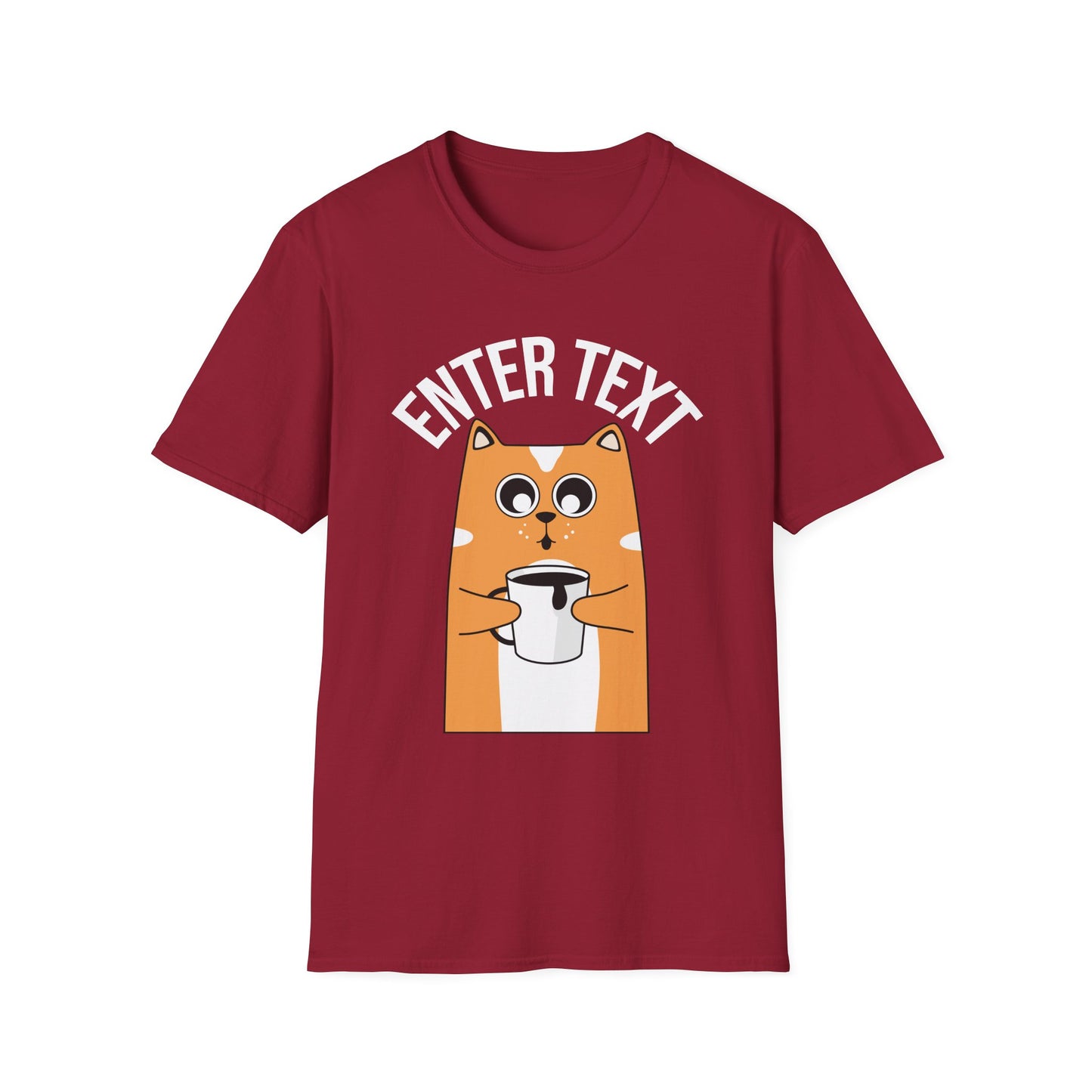 Custom Cat Coffee Design | Unisex Casual Tee
