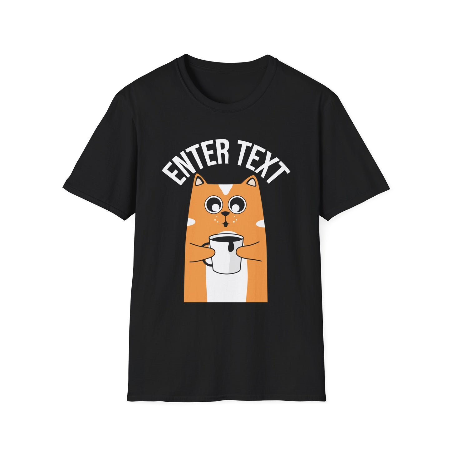 Custom Cat Coffee Design | Unisex Casual Tee