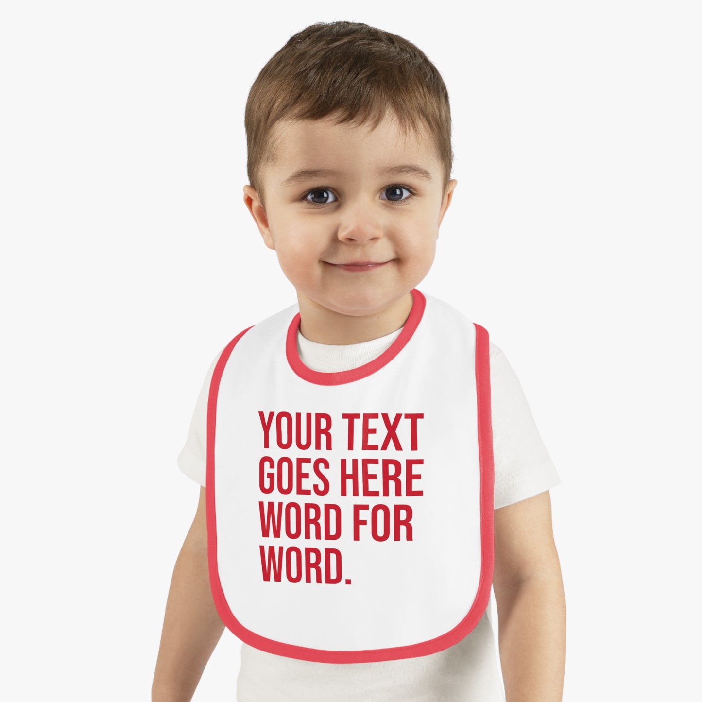 CUSTOM Baby Contrast Trim Jersey Bib