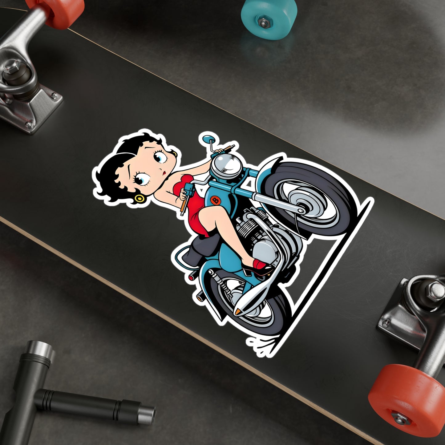 Betty Boop Motor Bike | Kiss-Cut Vinyl Decals