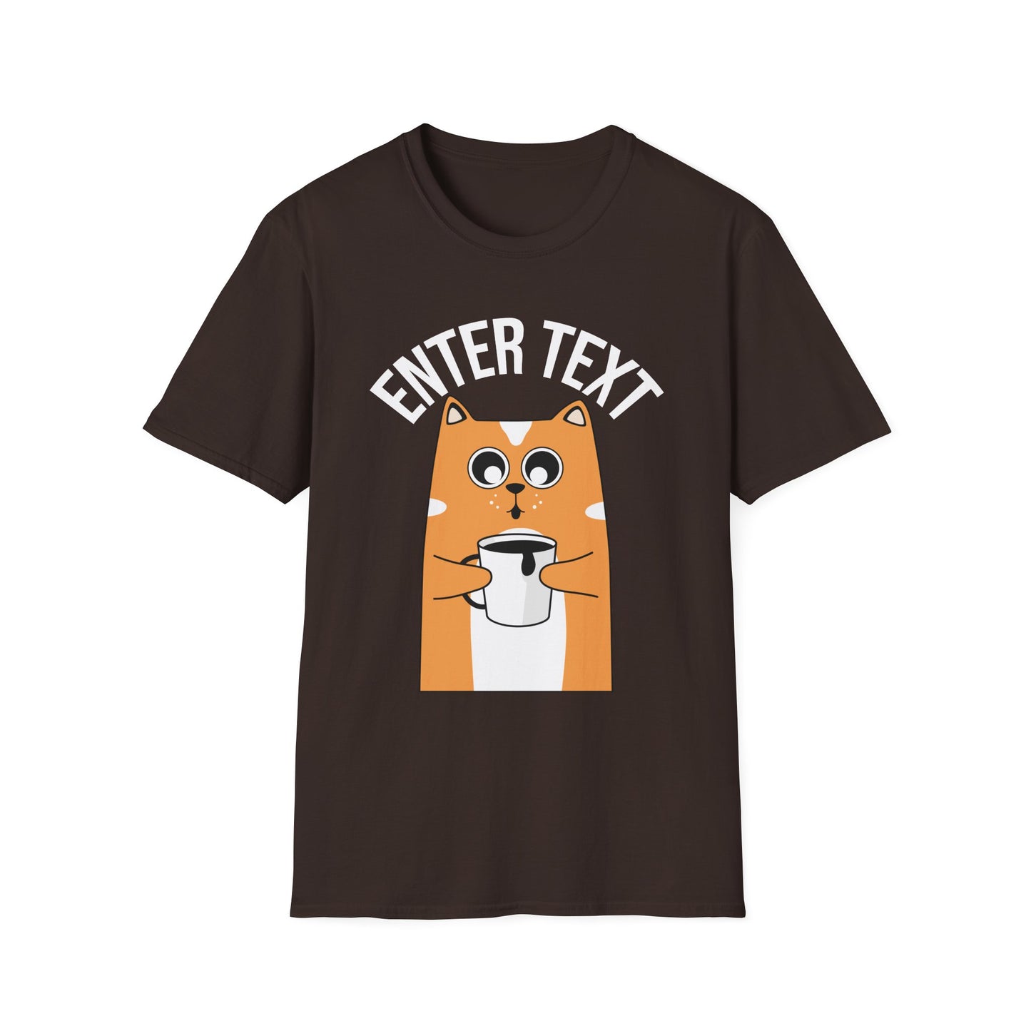 Custom Cat Coffee Design | Unisex Casual Tee
