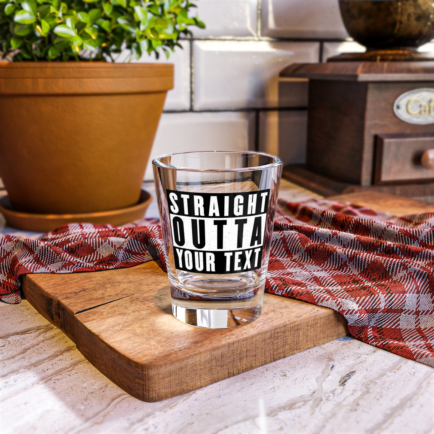 Custom Straigh Outta | Shot Glass, 1.5oz