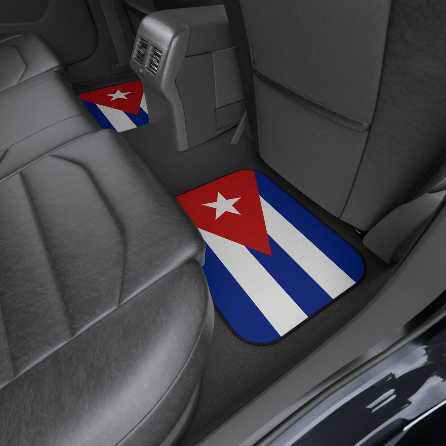 Cuban Flag Car Mats Set - Vibrant Auto Accessories, Vehicle Decor, Car Interior, Gift for Travelers, Sports Fans, Homecoming