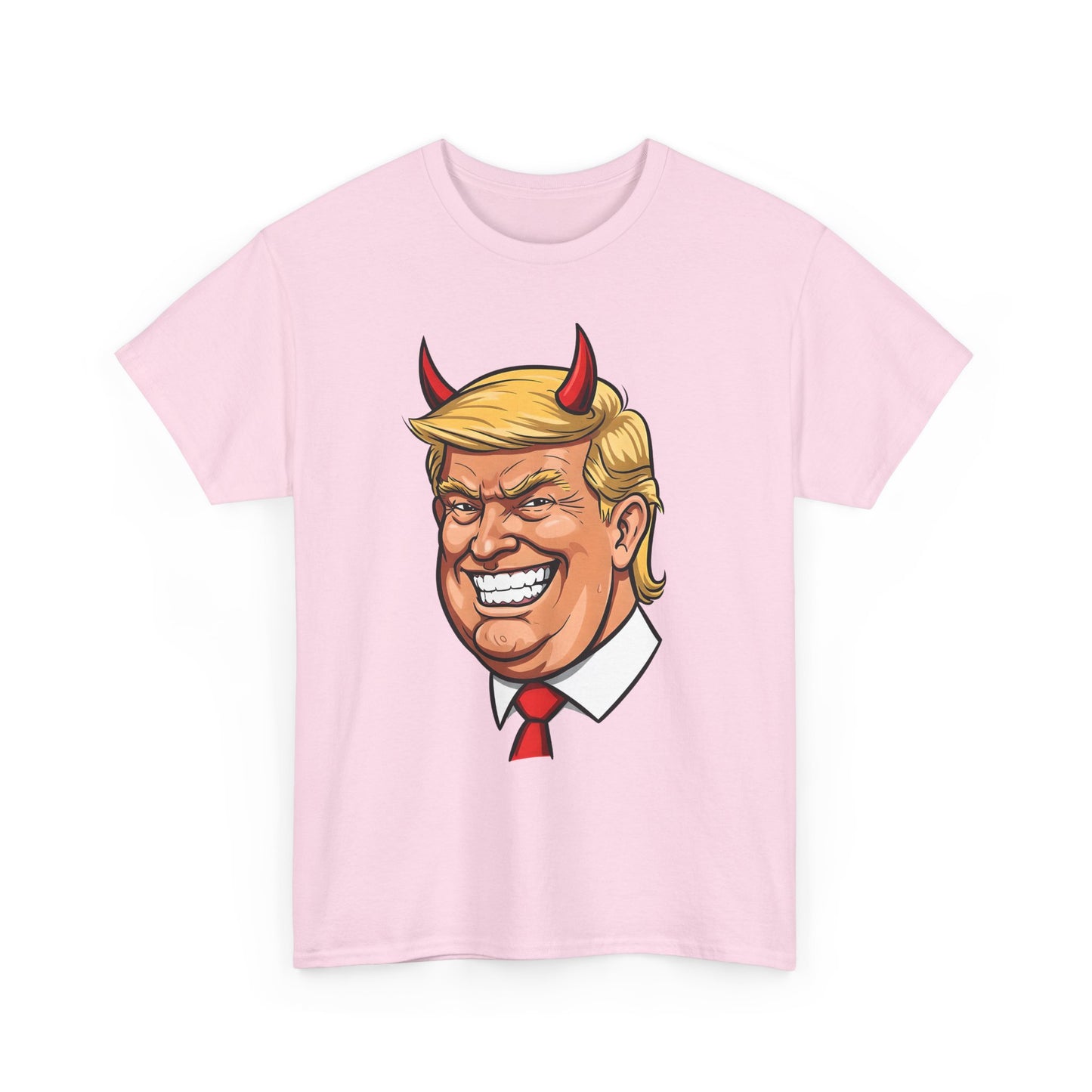 Devilish TRUMP Unisex Cotton Tee, Funny Graphic Shirt, Political Satire Tee, Gift for Election Season, Party Wear, Casual Style