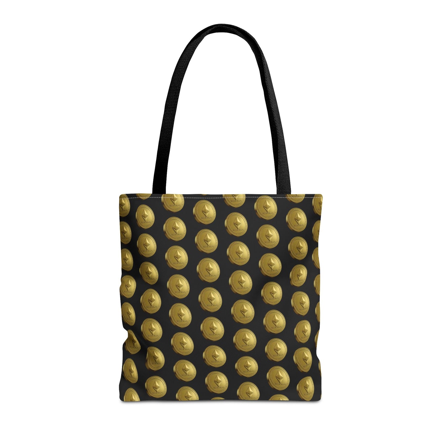 Ethereum Crypto Coin Pattern Tote Bag | Perfect for Gifts, Shopping, Beach Days, or Events