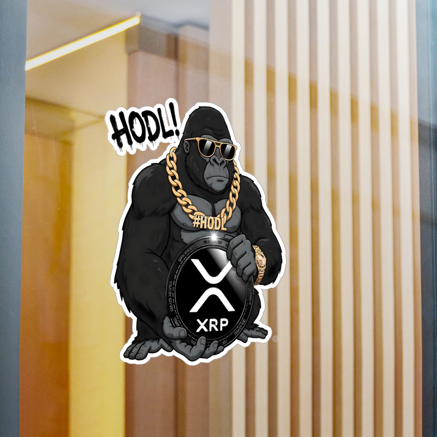 XRP Ape #HODL | Vinyl Stickers