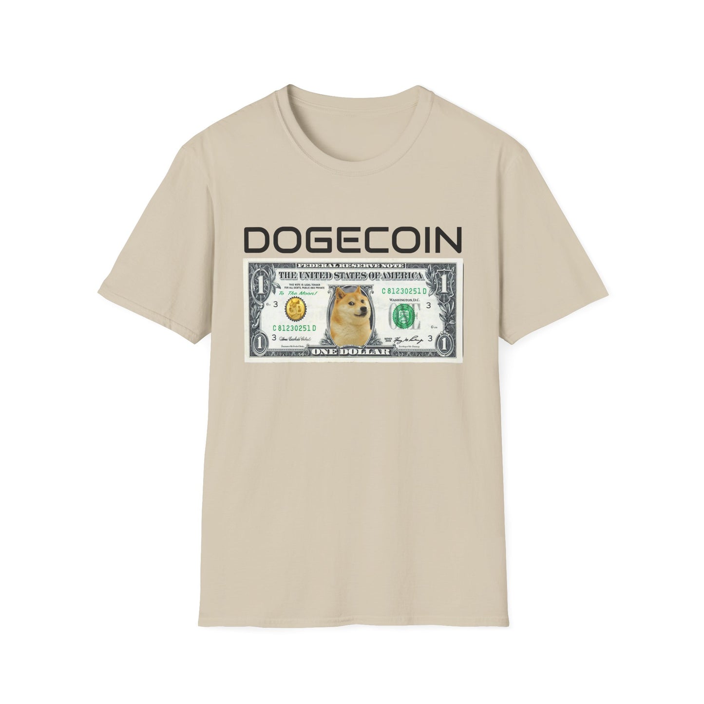 Dogecoin T-Shirt, Cryptocurrency Humor Tee, Unisex Graphic Shirt, Meme Apparel for Crypto Enthusiasts, Gift for Doge Fans