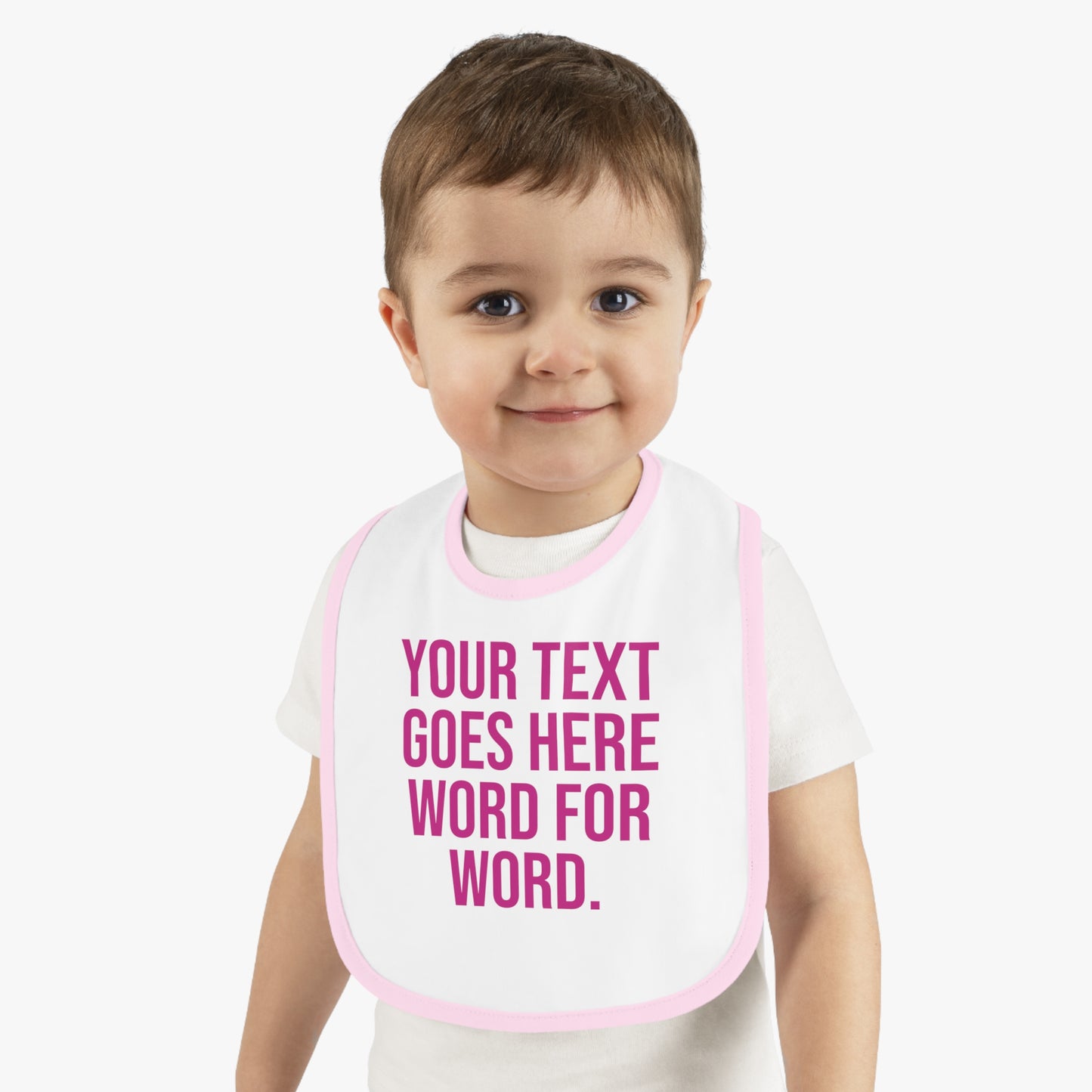 CUSTOM Baby Contrast Trim Jersey Bib