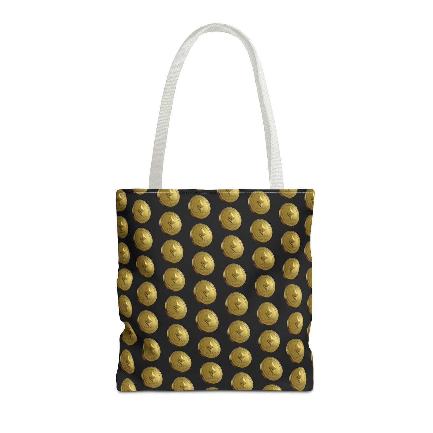 Ethereum Crypto Coin Pattern Tote Bag | Perfect for Gifts, Shopping, Beach Days, or Events