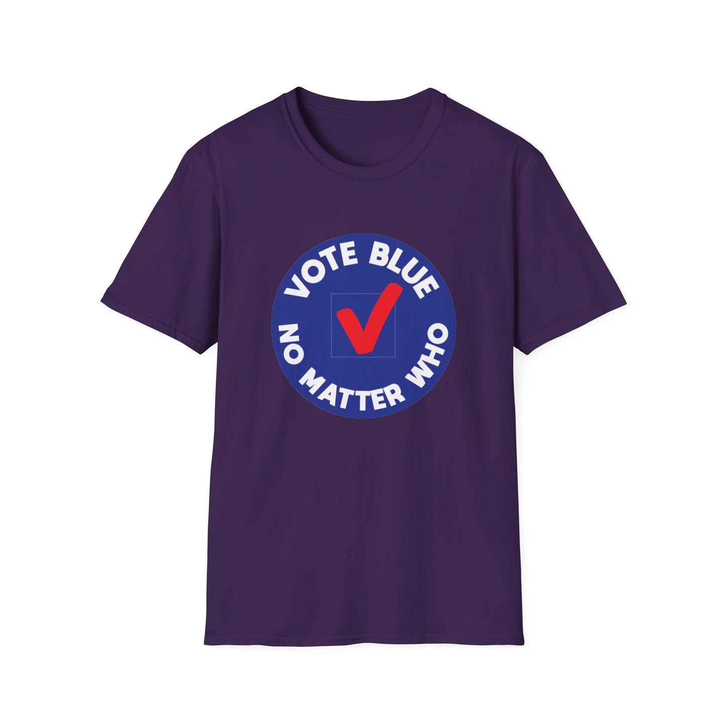 Vote Blue No Matter Who - Unisex Softstyle T-Shirt | Political Democrat Tee
