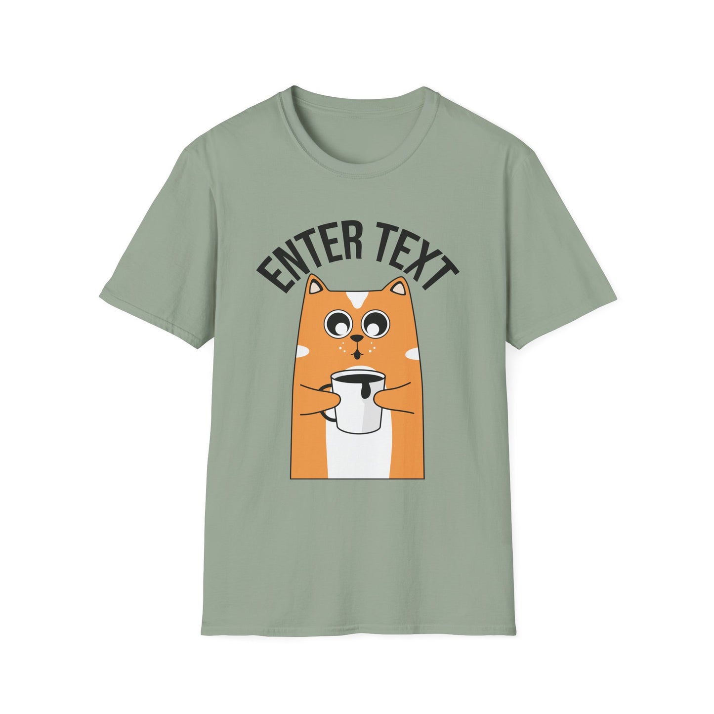 Custom Cat Coffee Design | Unisex Casual Tee