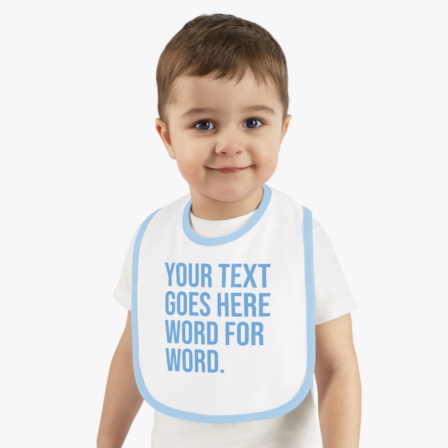 CUSTOM Baby Contrast Trim Jersey Bib