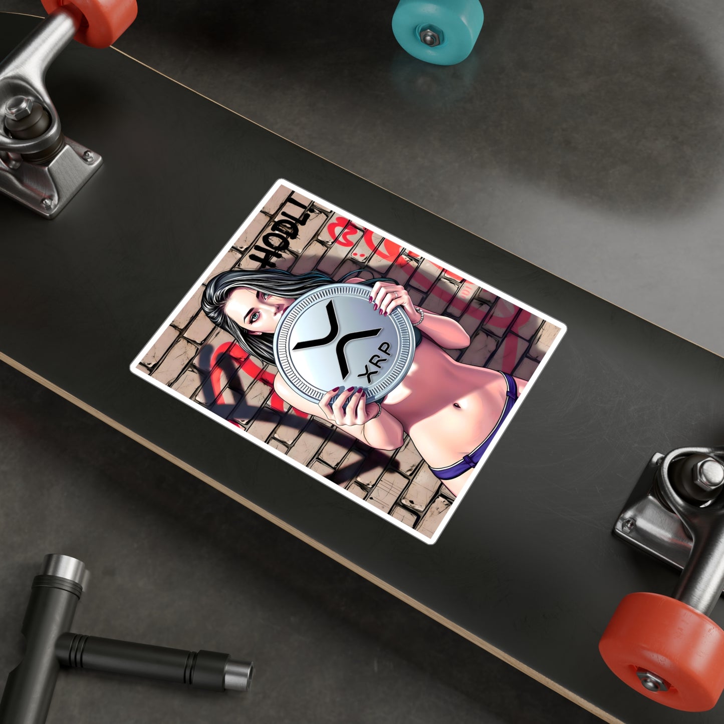 XRP hodl model | Kiss-Cut Vinyl Decals, Cryptocurrency Stickers