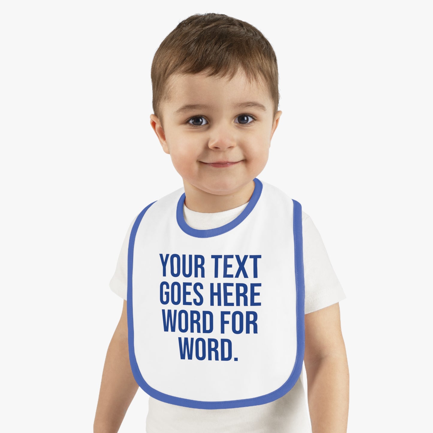 CUSTOM Baby Contrast Trim Jersey Bib