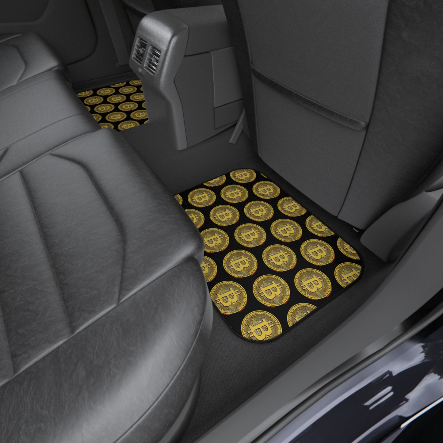 Bitcoin Car Mats Set A - Stylish Floor Mats for Crypto Enthusiasts
