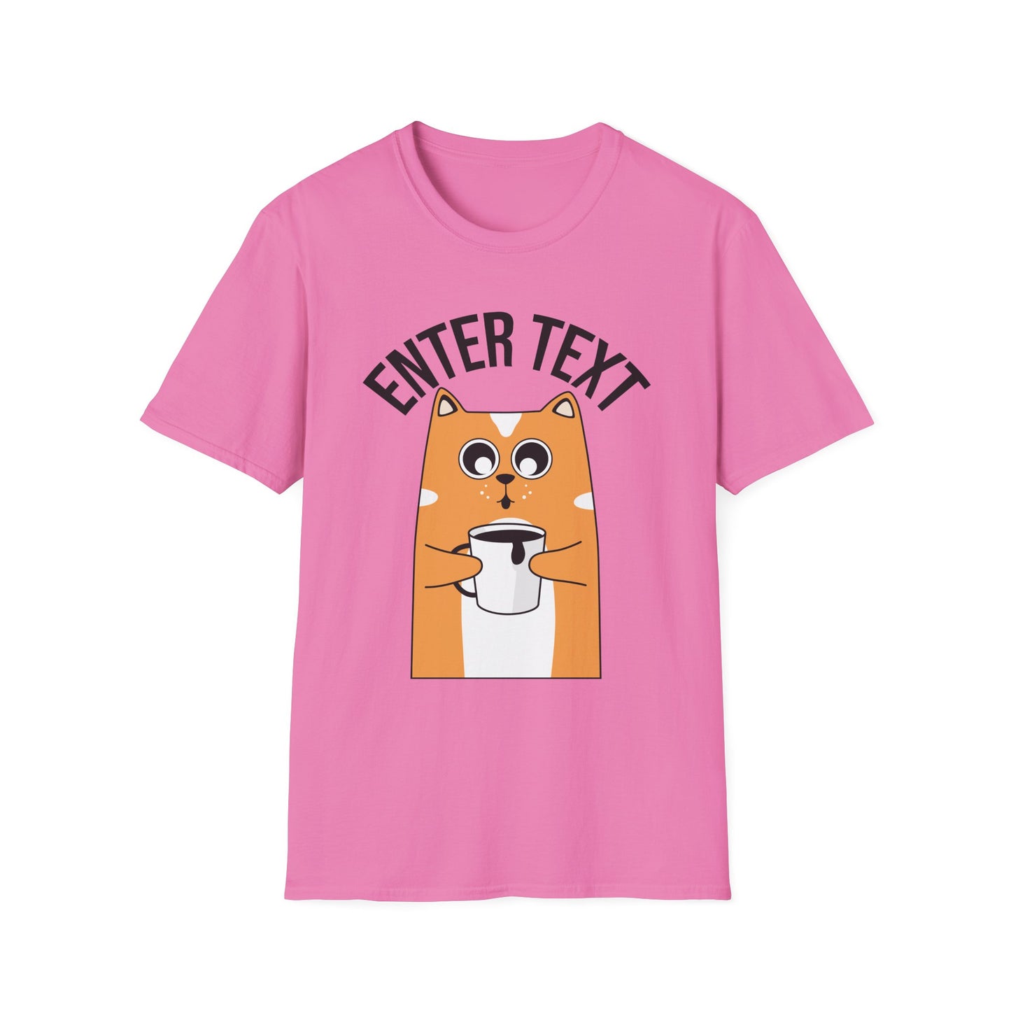 Custom Cat Coffee Design | Unisex Casual Tee