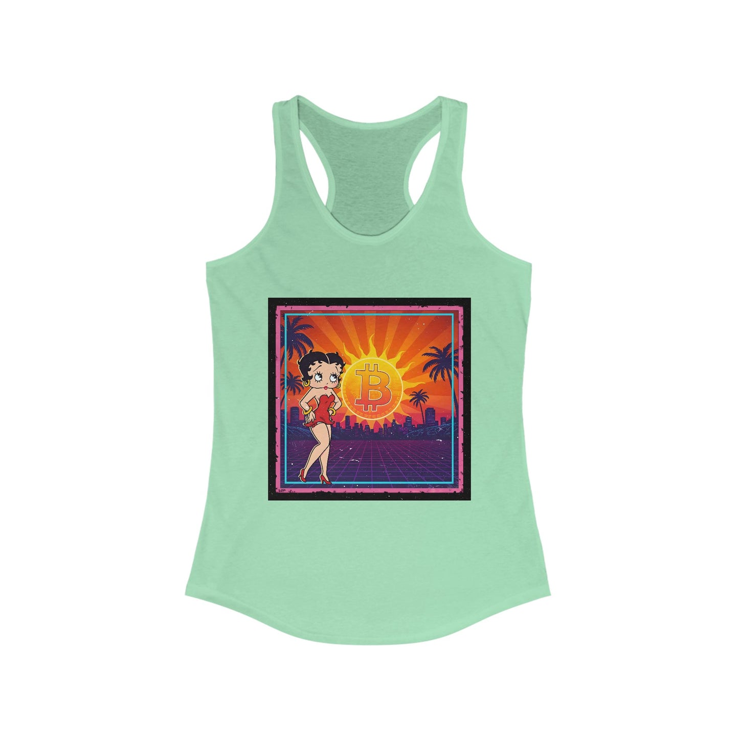 Betty Boop Bitcoin Sunrise | Womens Tank Top