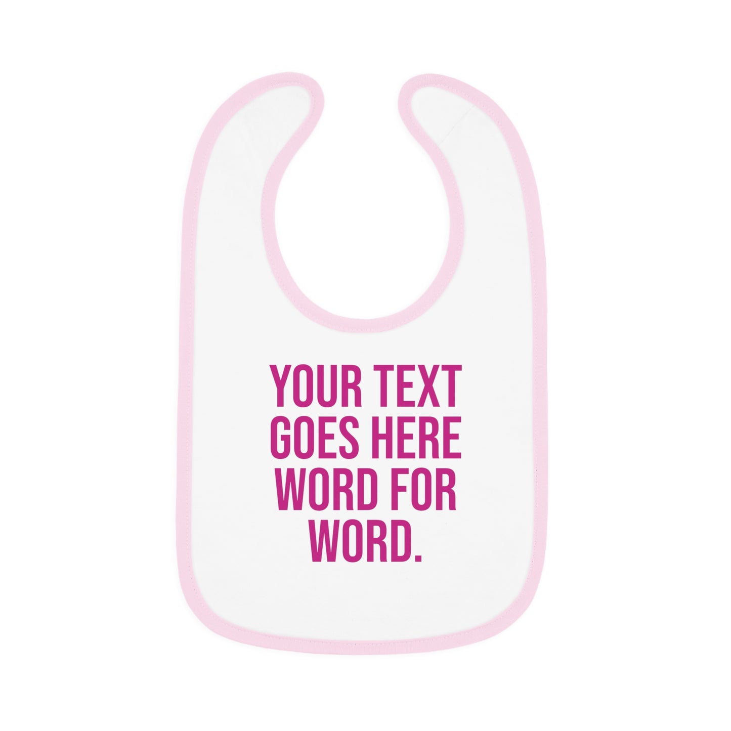 CUSTOM Baby Contrast Trim Jersey Bib