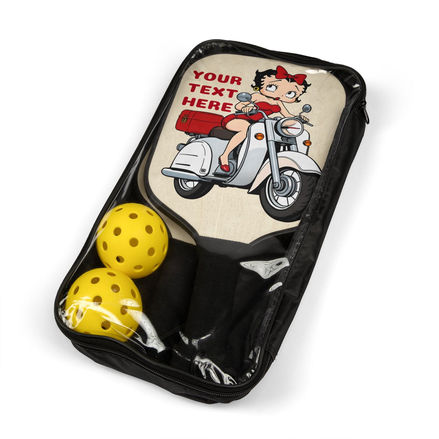 Custom Betty On Scooter | Pickleball Set