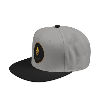 Ethereum Snapback Hat - Red Embroidered Cap for Crypto Enthusiasts