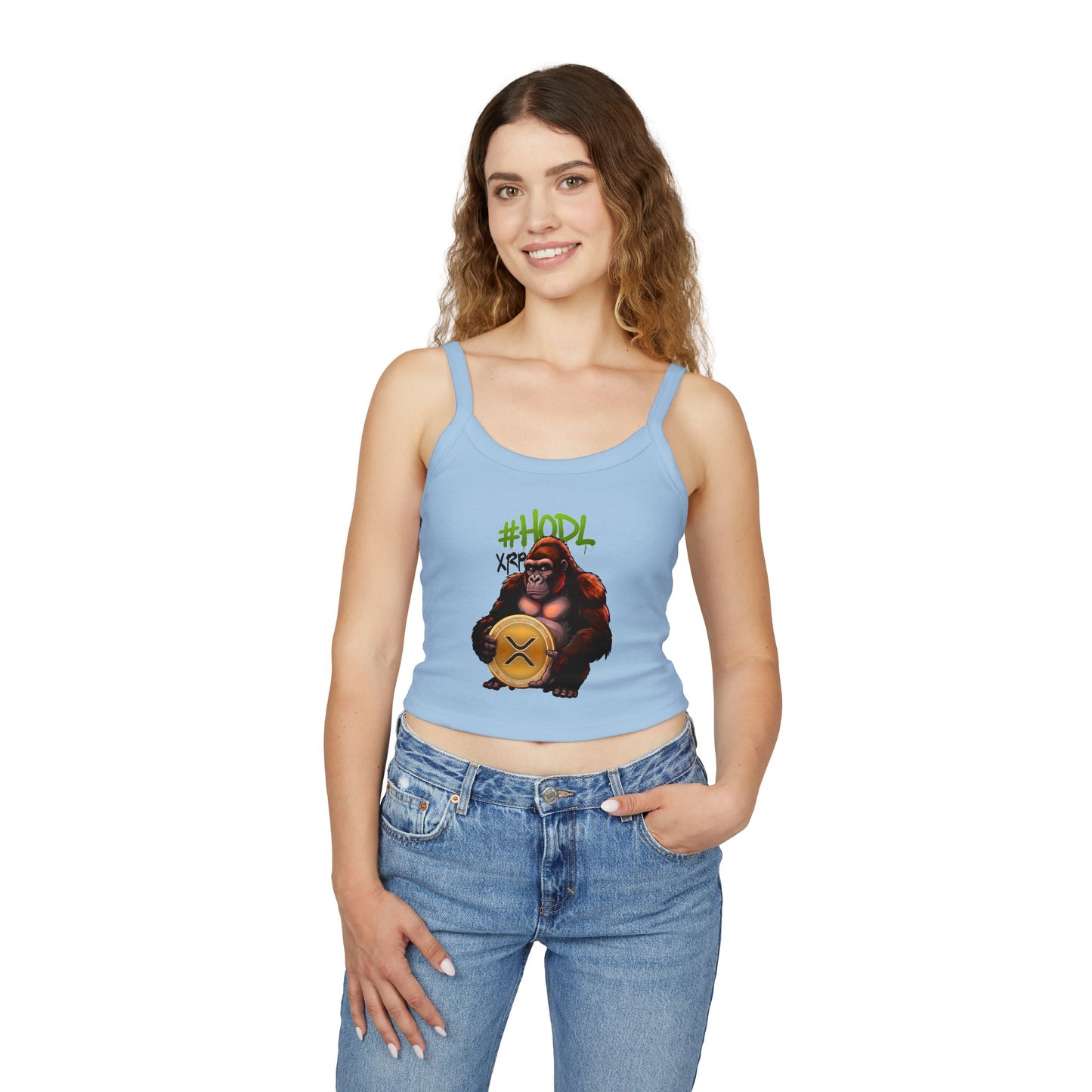 XRP #HODL Ape Crypto - Women's Strap Tank Top