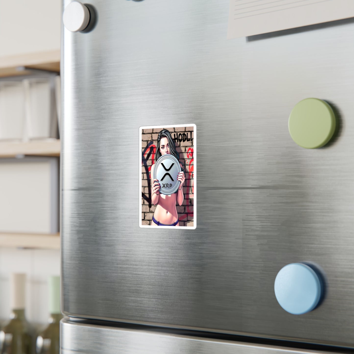 XRP hodl model | Kiss-Cut Vinyl Decals, Cryptocurrency Stickers