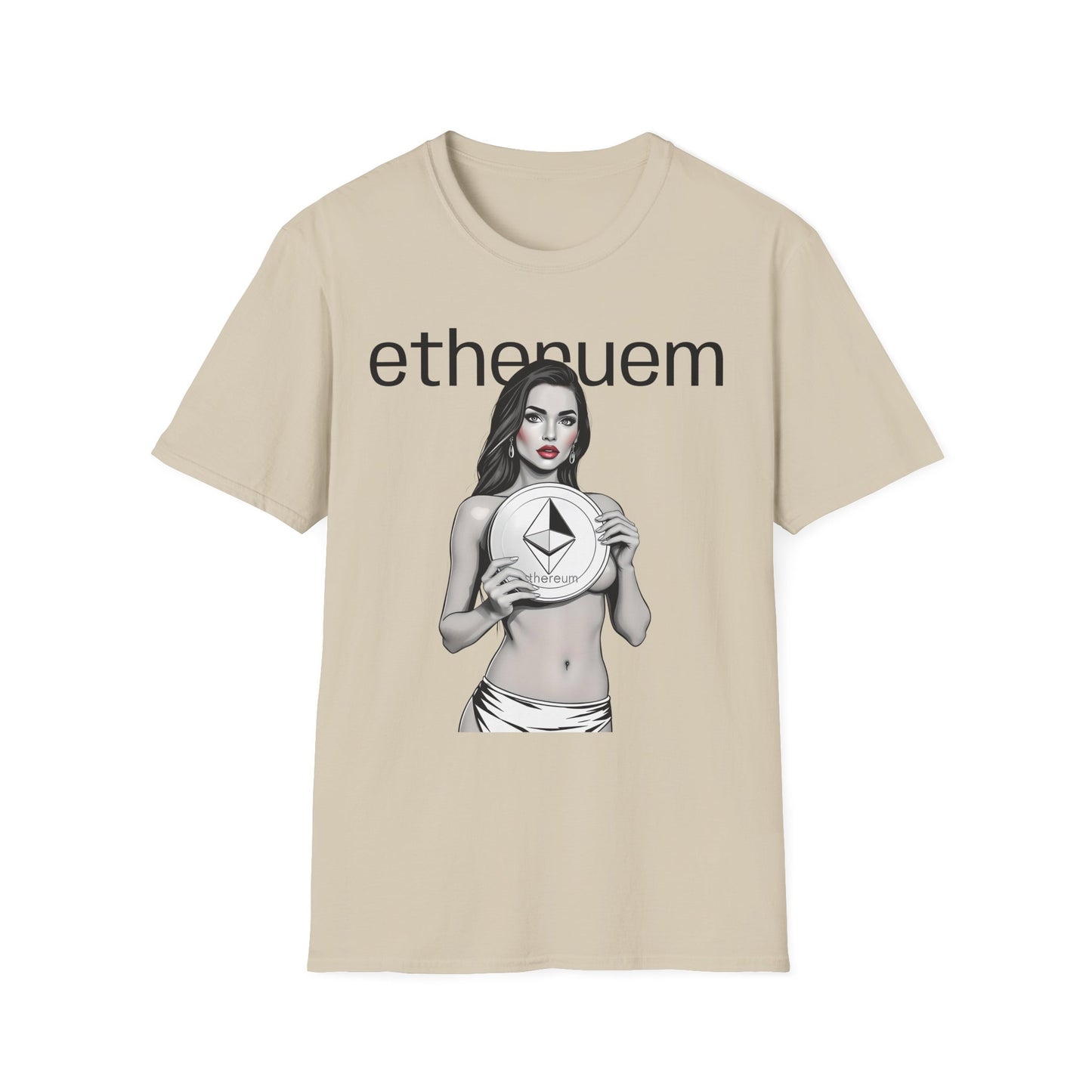 Ethereum Graphic Unisex Softstyle T-Shirt - Trendy Crypto Apparel