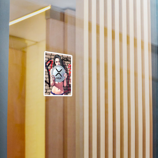 XRP hodl model | Kiss-Cut Vinyl Decals, Cryptocurrency Stickers