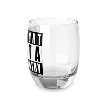 Custom Text Straigh Outta | Rustic Whiskey Glass