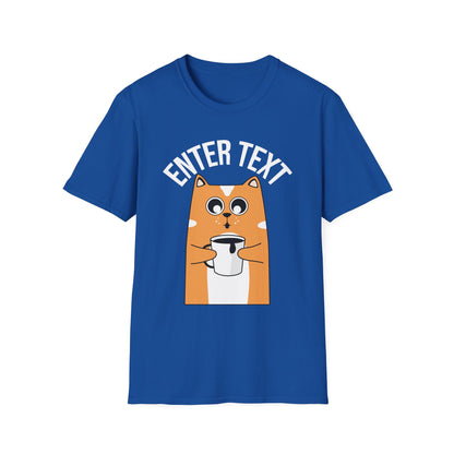 Custom Cat Coffee Design | Unisex Casual Tee