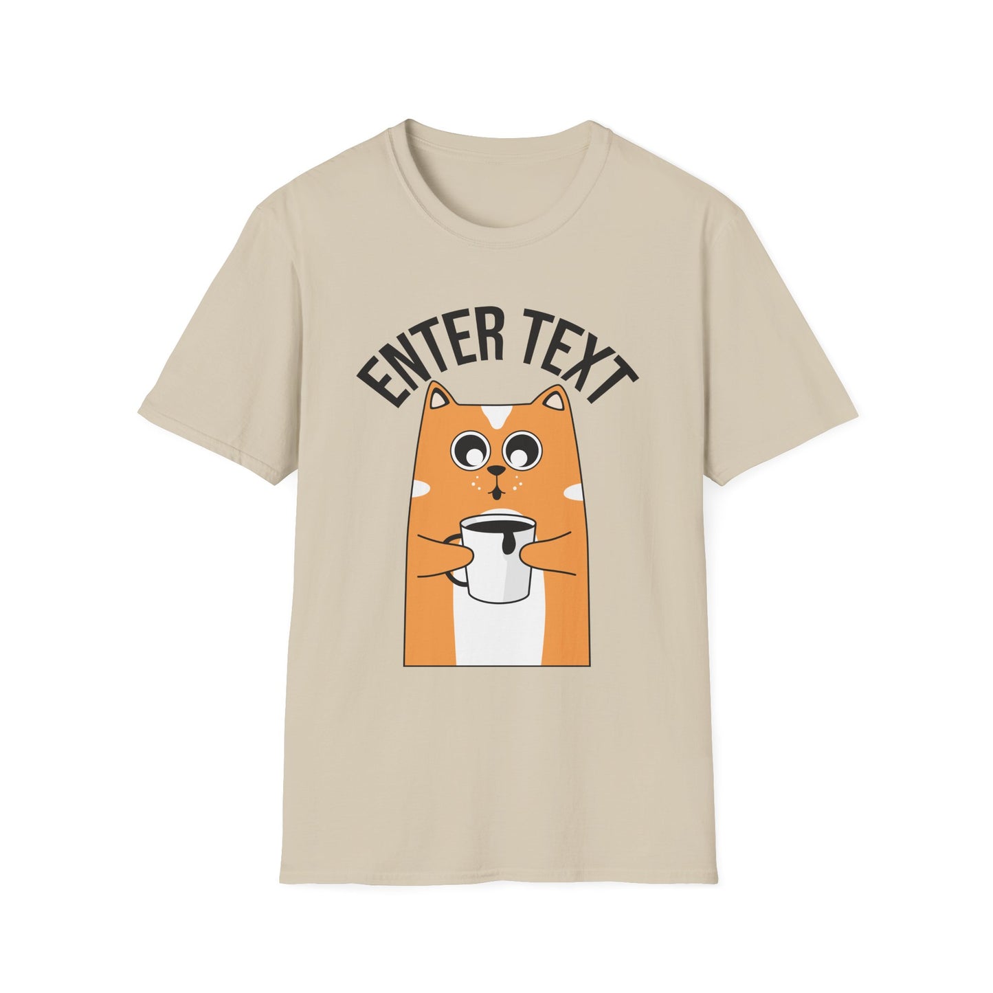 Custom Cat Coffee Design | Unisex Casual Tee