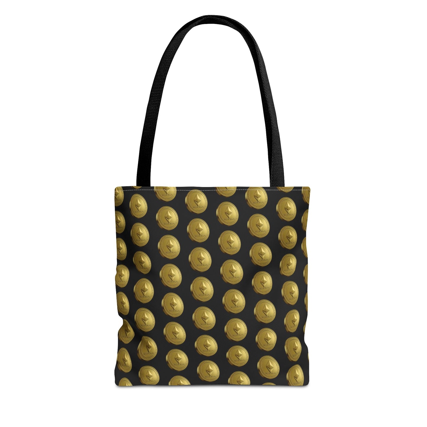 Ethereum Crypto Coin Pattern Tote Bag | Perfect for Gifts, Shopping, Beach Days, or Events