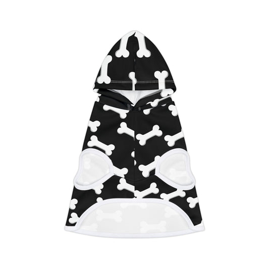 Cute Pet Hoodie with Bone Design, Perfect for Dog Lovers, Cats, Pet Apparel, Cozy Pet Wear