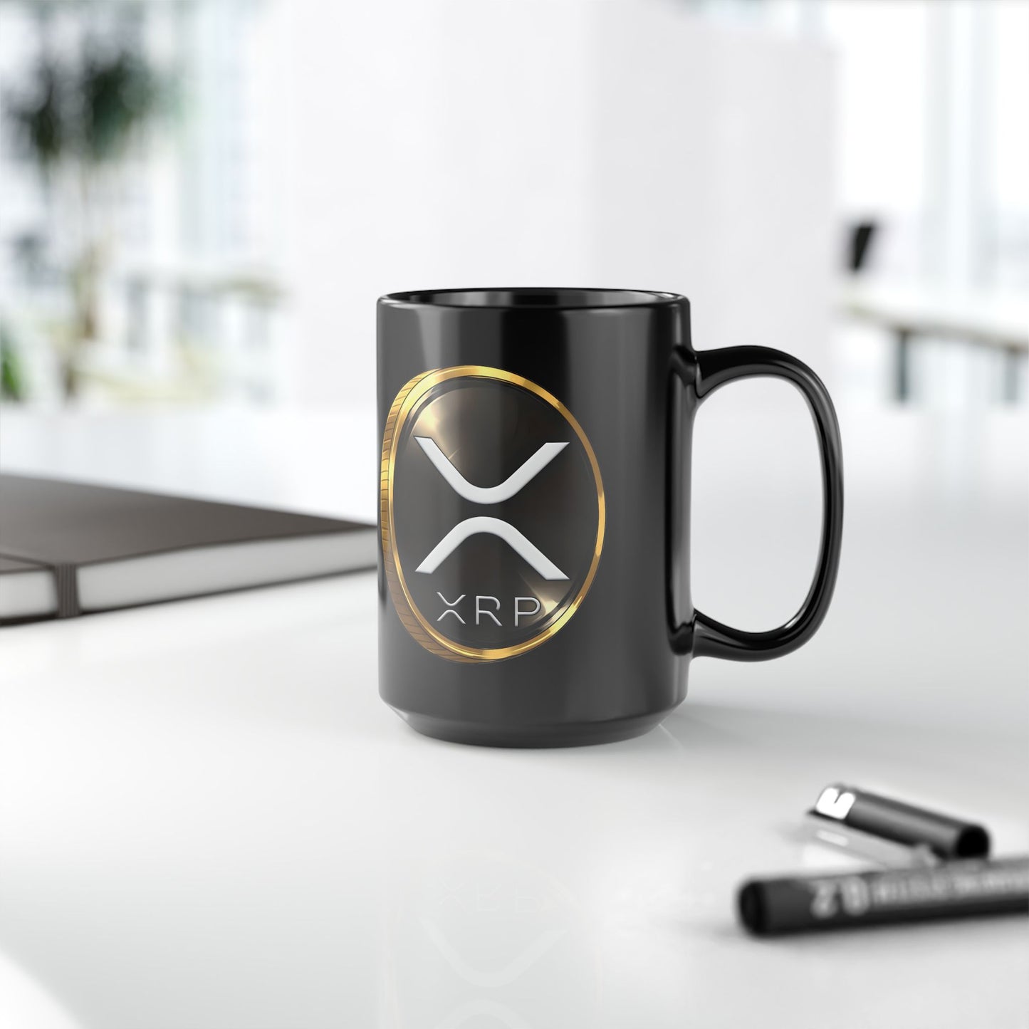 XRP Crypto Coin Black Mug - Coffee Cup