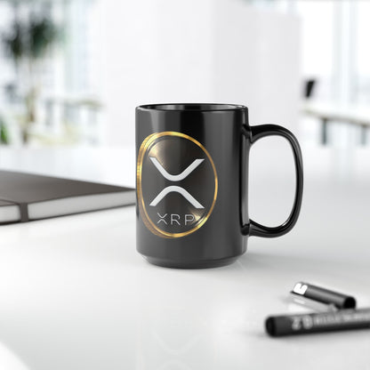 XRP Crypto Coin Black Mug - Coffee Cup