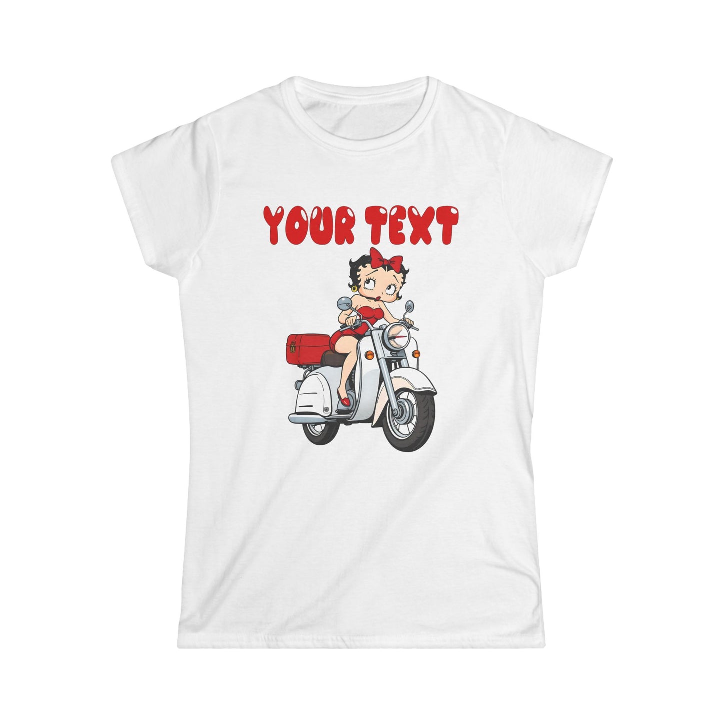 Customizable Betty Boop Scooter | Women's Softstyle Tee